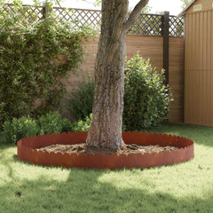 vidaXL Lawn Edging 10 pcs 103 x 25 cm Steel Rusty 4