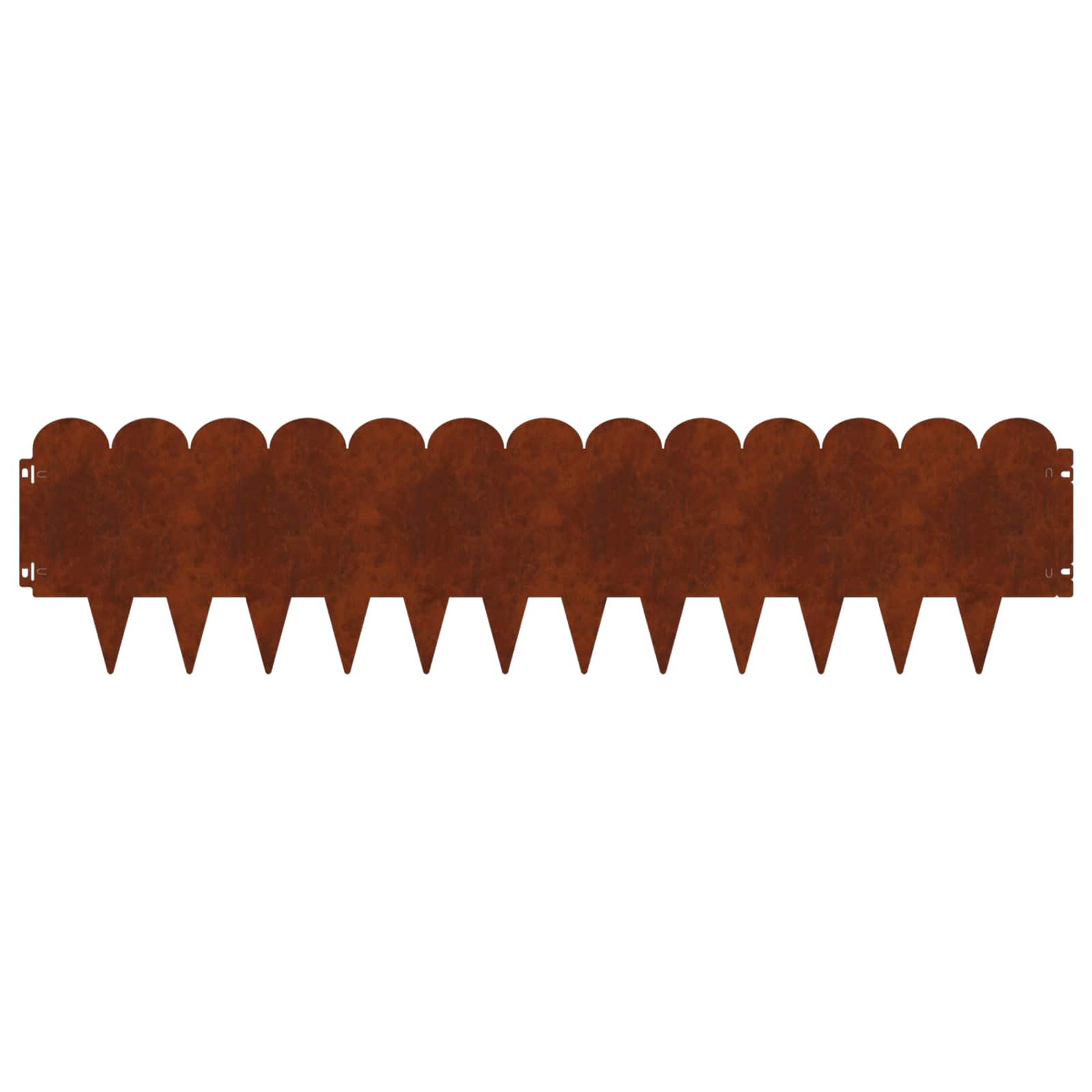 vidaXL Lawn Edging 10 pcs 103 x 25 cm Steel Rusty 6