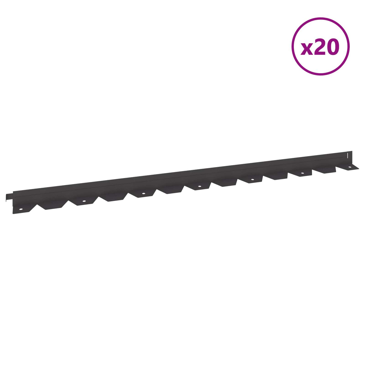 Lawn Edging 102 x 4 x Steel 20 pcs