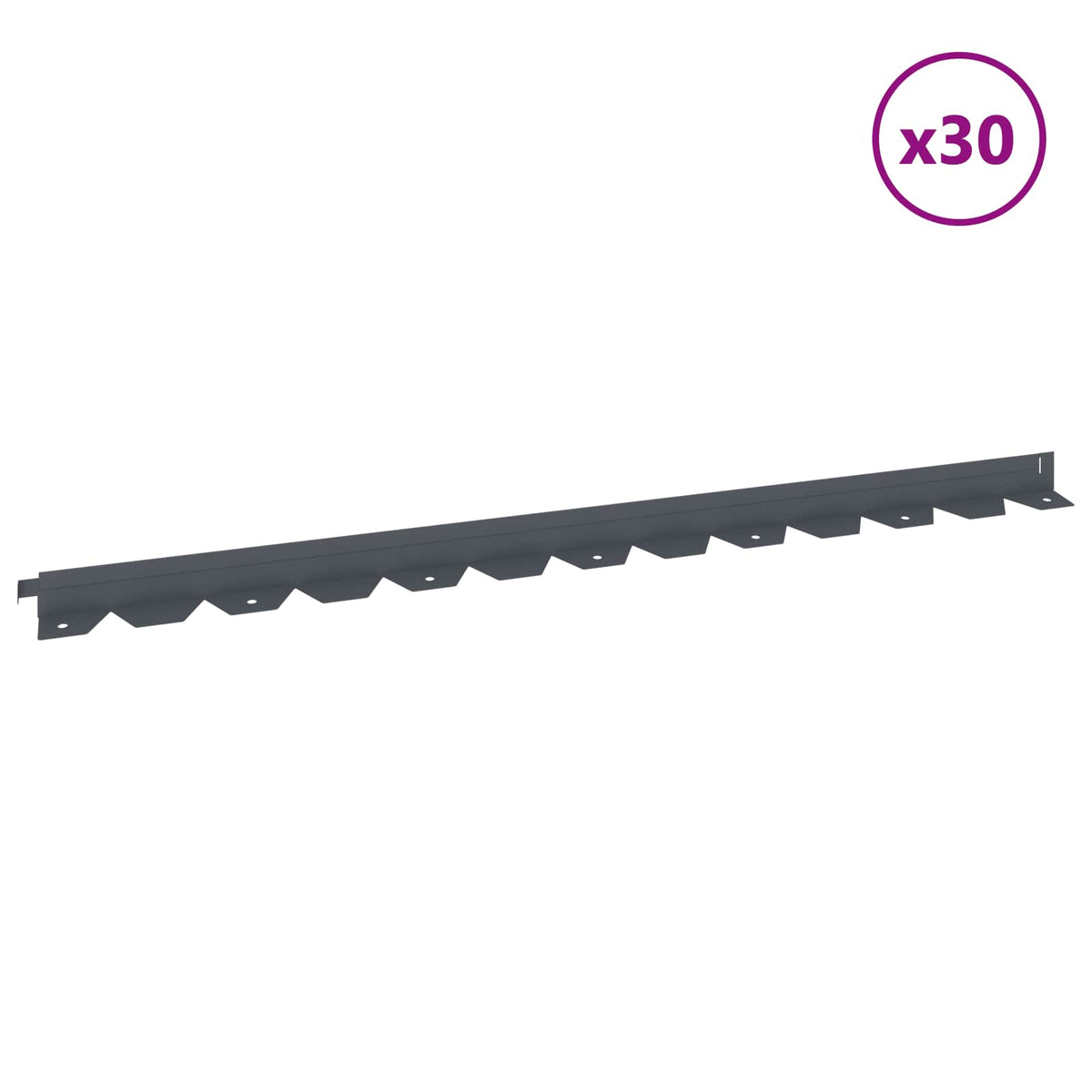 Lawn Edging 102 x 4 x Steel 30 pcs Anthracite