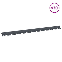 Lawn Edging 102 x 4 x Steel 30 pcs Anthracite