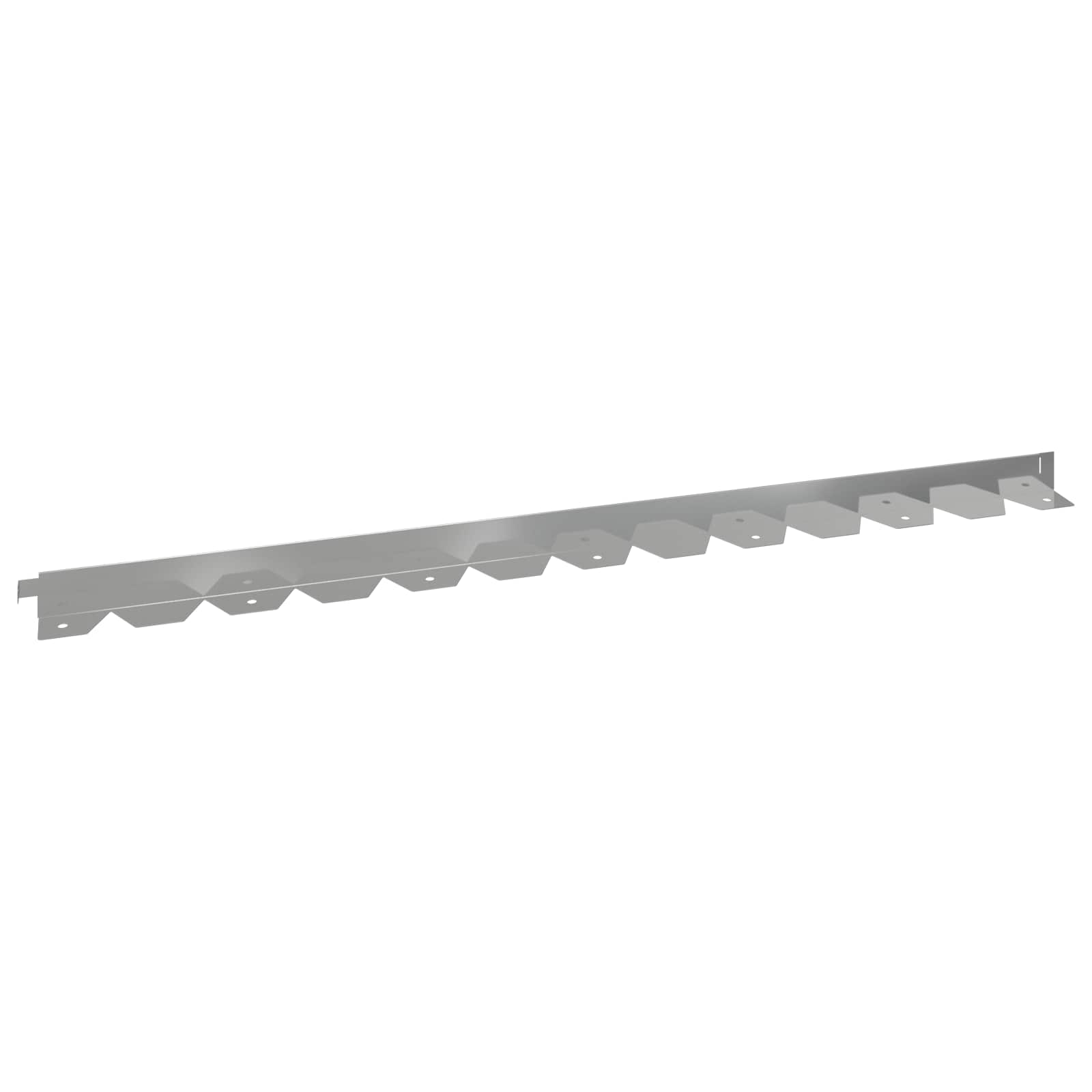 vidaXL Lawn Edging 20 pcs 102 x 4 x 4 cm Steel Silver 2
