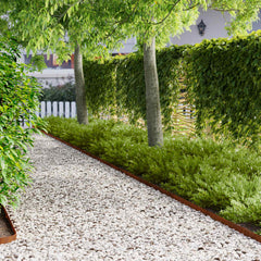 vidaXL Lawn Edging 20 pcs 102 x 4 x 4 cm Steel Rusty 1