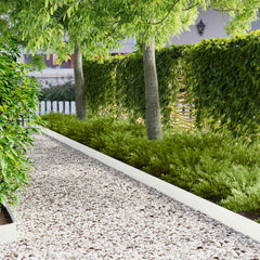 vidaXL Lawn Edging 10 pcs 102 x 10 x 4 cm Steel White 1