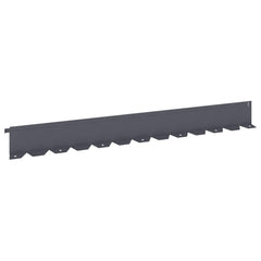 vidaXL Lawn Edging 10 pcs 102 x 10 x 4 cm Steel Anthracite 2