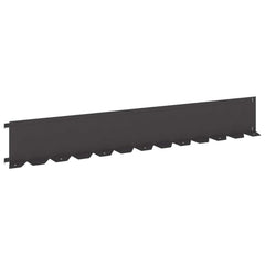 vidaXL Lawn Edging 10 pcs 102 x 15 x 4 cm Steel Black 2