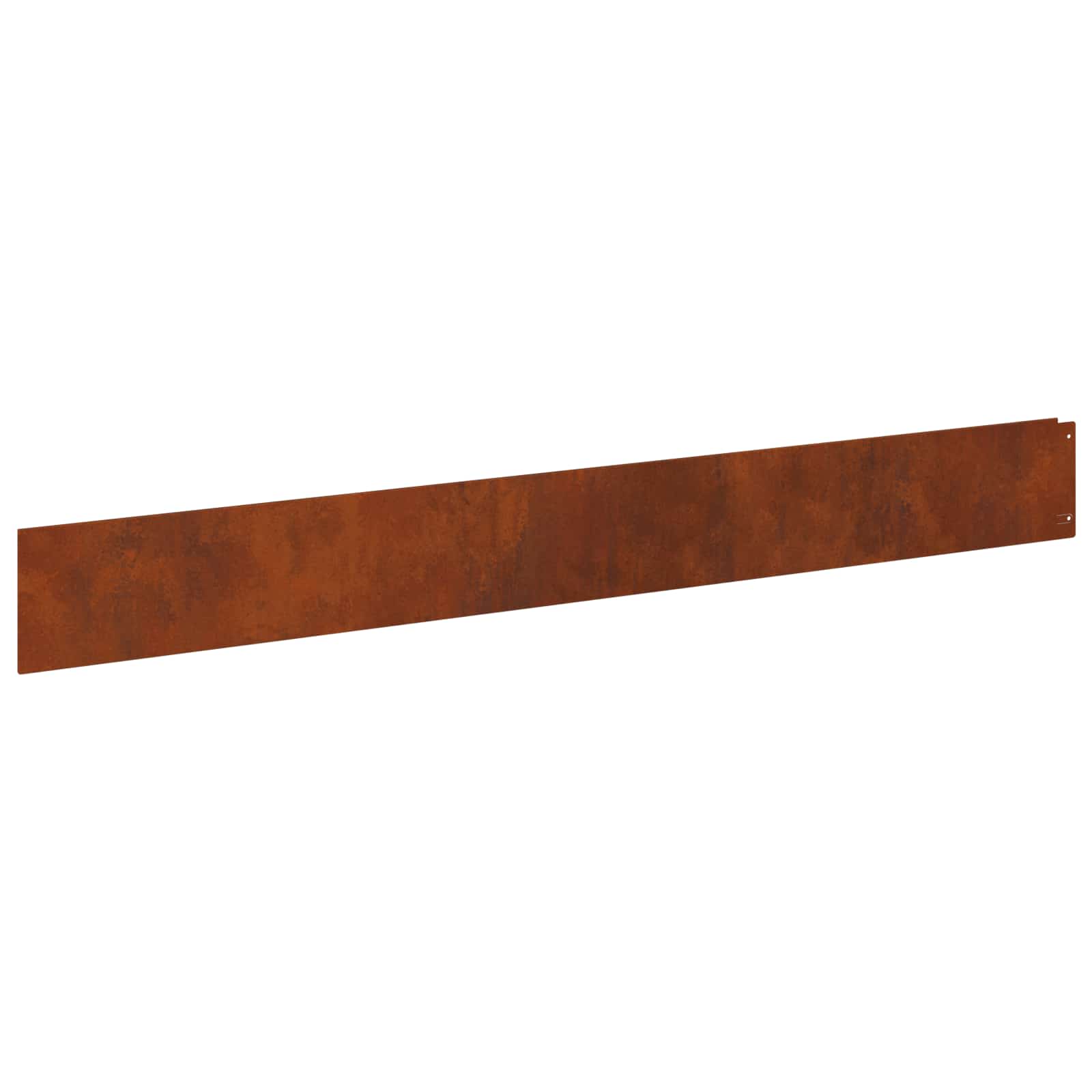 vidaXL Lawn Edging 20 pcs 100 x 12 cm Steel Rusty 2