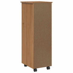 vidaXL Rolling Cabinet with Drawers CORONA Honey Brown 6