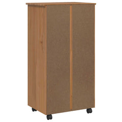 vidaXL Rolling Cabinet with Drawers CORONA Honey Brown 6