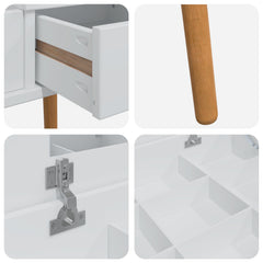 Dressing Table FAUSKE White 76 x 50 x 78 cm 110 cm