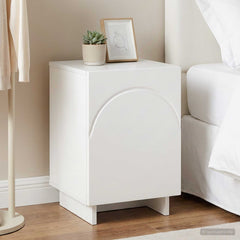vidaXL Bedside Cabinet White 33.5 x 34.5 x 50 cm Engineered Wood 1