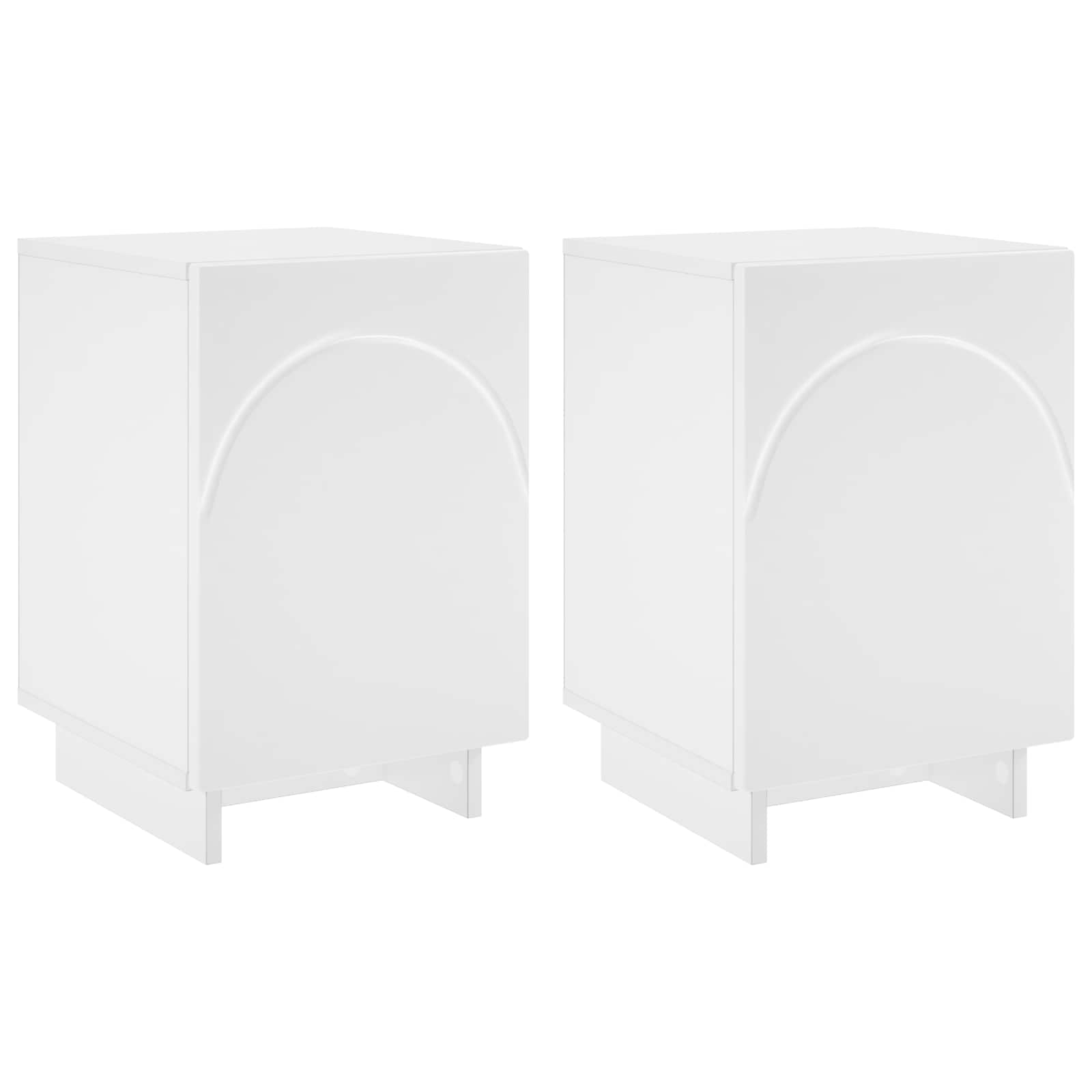 vidaXL Bedside Cabinet 2 pcs White 33.5 x 34.5 x 50 cm Engineered Wood 2
