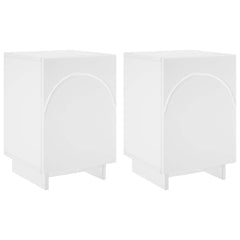 vidaXL Bedside Cabinet 2 pcs White 33.5 x 34.5 x 50 cm Engineered Wood 2