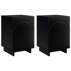vidaXL Bedside Cabinet 2 pcs Black 33.5 x 34.5 x 50 cm Engineered Wood 2