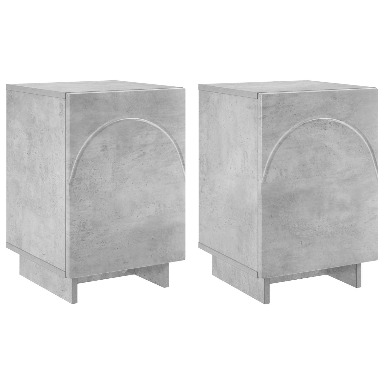 vidaXL Bedside Cabinet 2 pcs Concrete Grey 33.5 x 34.5 x 50 cm 2