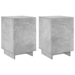 vidaXL Bedside Cabinet 2 pcs Concrete Grey 33.5 x 34.5 x 50 cm 2