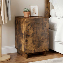 vidaXL Bedside Cabinet Smoked Oak 33.5 x 34.5 x 50 cm Engineered Wood 1