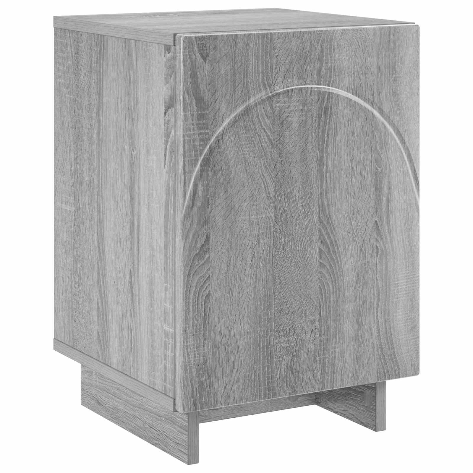 vidaXL Bedside Cabinet Grey Sonoma 33.5 x 34.5 x 50 cm Engineered Wood 2