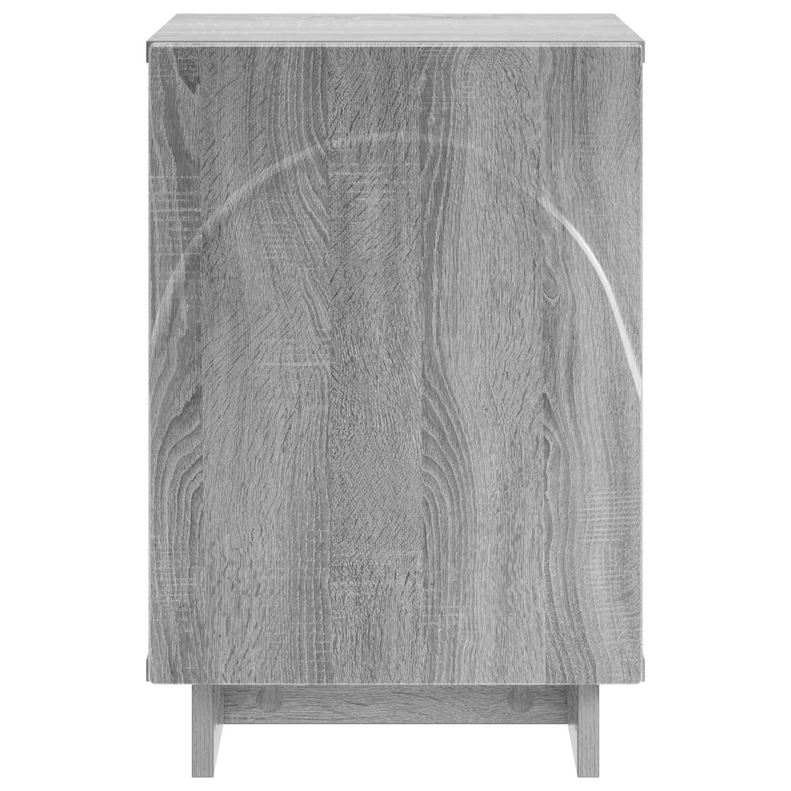 vidaXL Bedside Cabinet Grey Sonoma 33.5 x 34.5 x 50 cm Engineered Wood 4