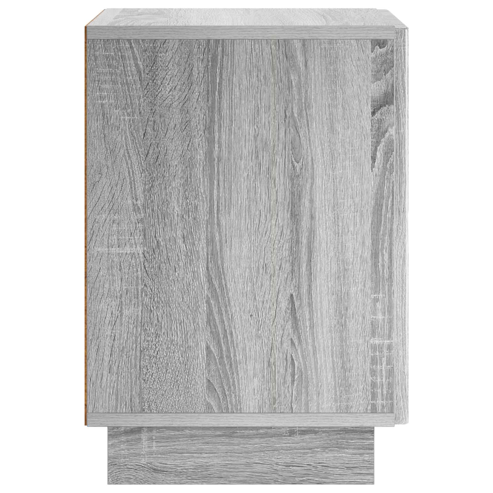 vidaXL Bedside Cabinet Grey Sonoma 33.5 x 34.5 x 50 cm Engineered Wood 5