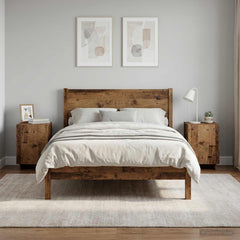 vidaXL Bedside Cabinet 2 pcs Old Wood 33.5 x 34.5 x 50 cm 1