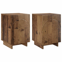 vidaXL Bedside Cabinet 2 pcs Old Wood 33.5 x 34.5 x 50 cm 2