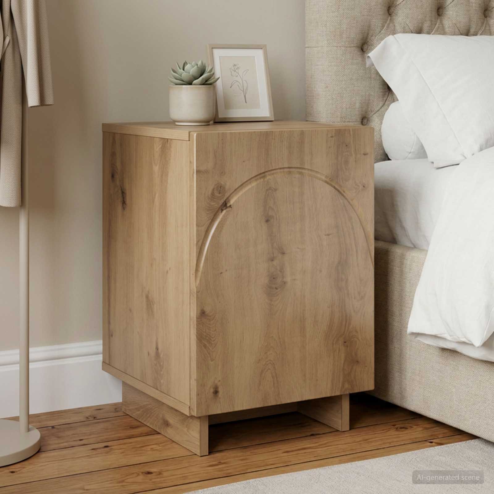 vidaXL Bedside Cabinet Artisan Oak 33.5 x 34.5 x 50 cm Engineered Wood 1