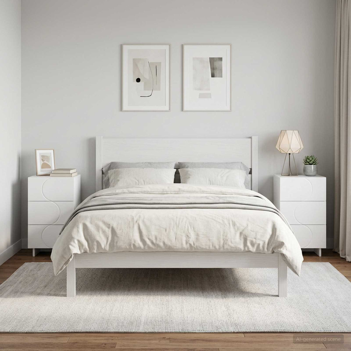 Bedside Cabinet 33.5 x 34.5 x 60 cm White 2