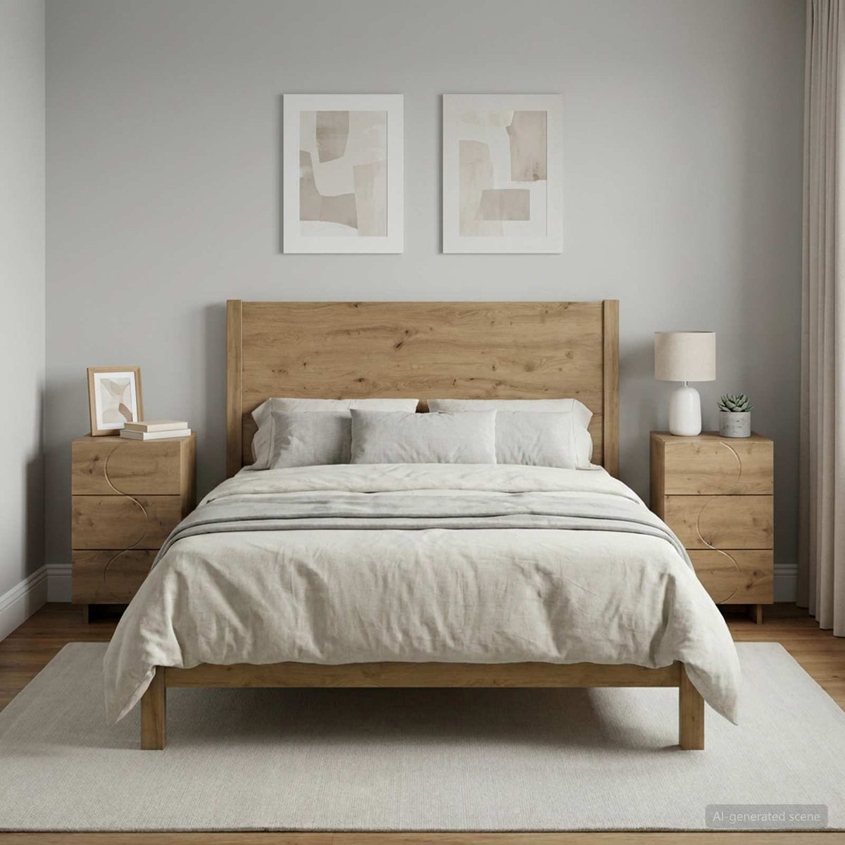 Bedside Cabinet 33.5 x 34.5 x 60 cm Artisan oak 2