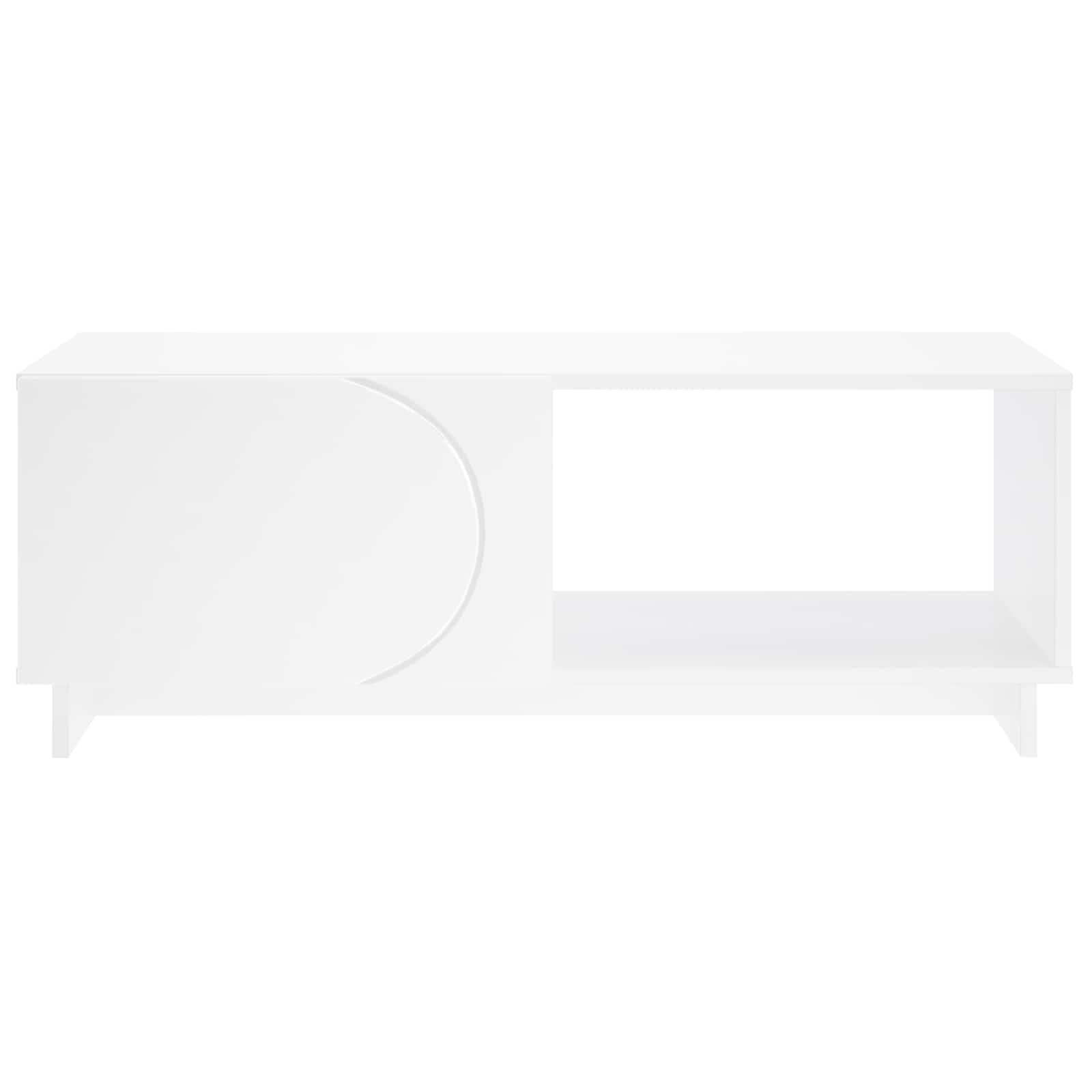 vidaXL Coffee Table White 95 x 50.5 x 35 cm Engineered Wood 4
