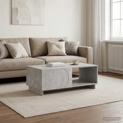 vidaXL Coffee Table Concrete Grey 95 x 50.5 x 35 cm Engineered Wood 1