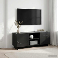 TV Stand Engineered Wood 90 x 34.5 x 40 cm Black