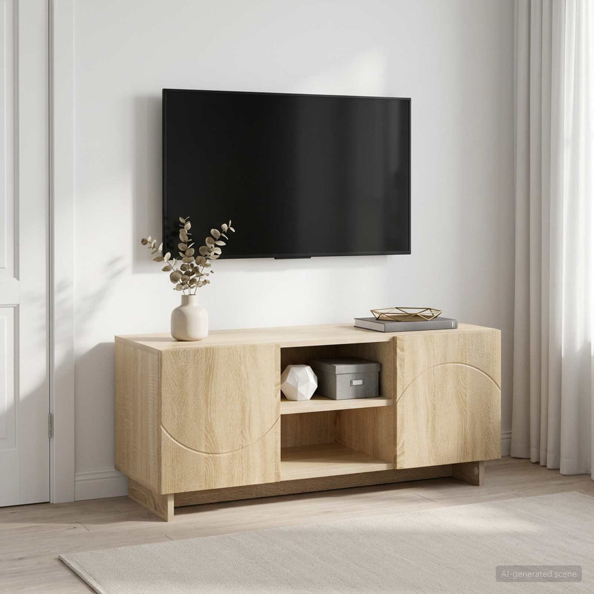 TV Stand Engineered Wood 90 x 34.5 x 40 cm Sonoma oak