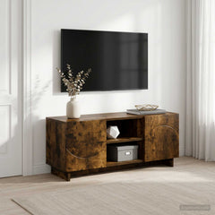 TV Stand Engineered Wood 90 x 34.5 x 40 cm Smoked oak