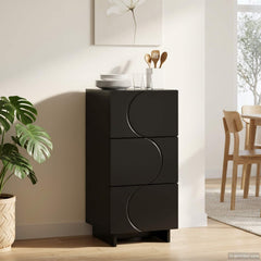 Sideboard 33.5 x 34.5 x 75 cm Engineered Wood Black