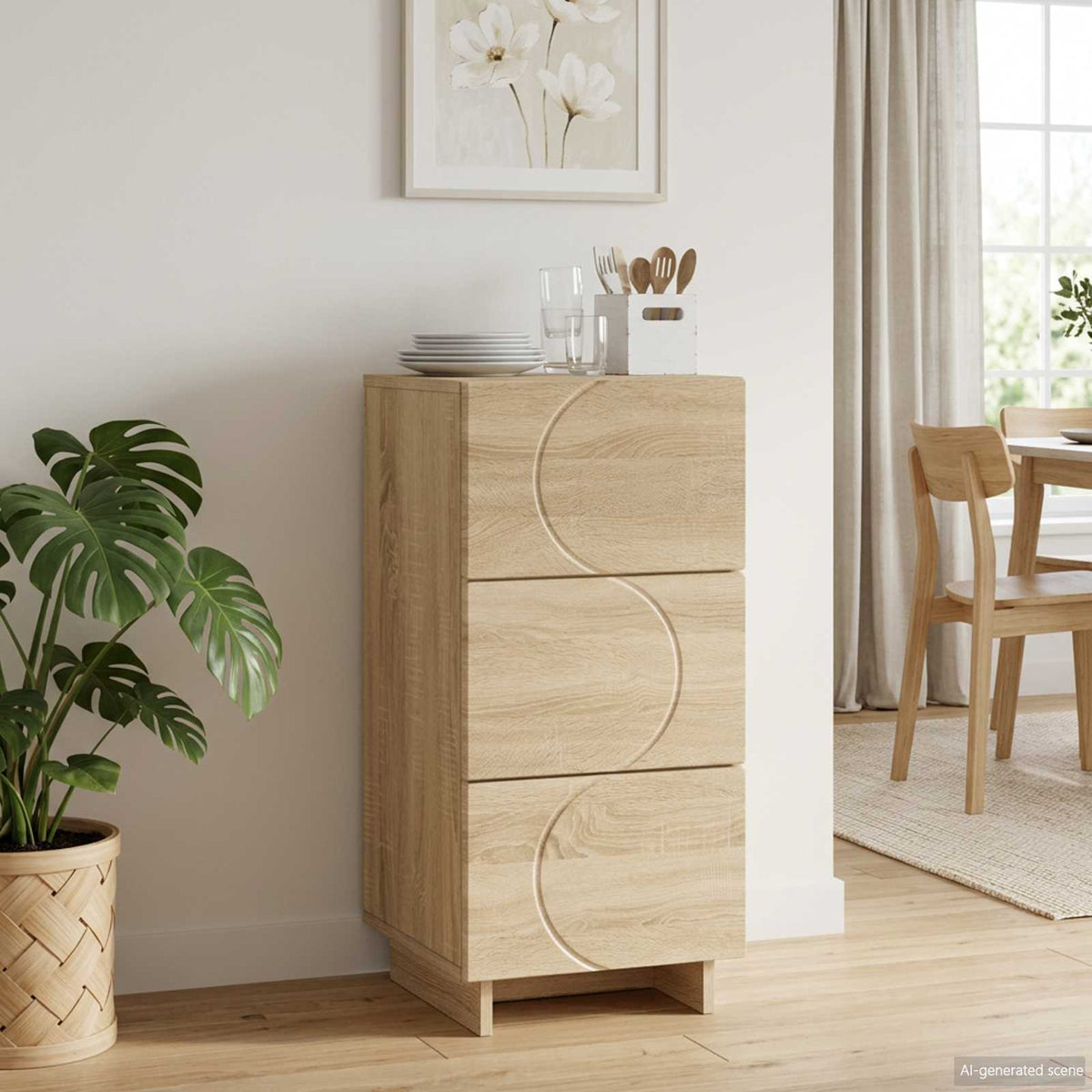 Sideboard 33.5 x 34.5 x 75 cm Engineered Wood Sonoma oak