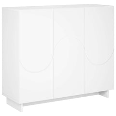 Sideboard 85.5 x 31 x 75 cm Engineered Wood White