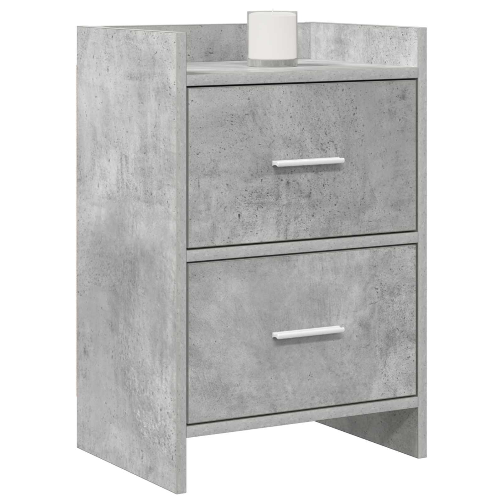 vidaXL Bedside Tables Concrete Grey 40 x 30 x 60 cm Engineered Wood 2