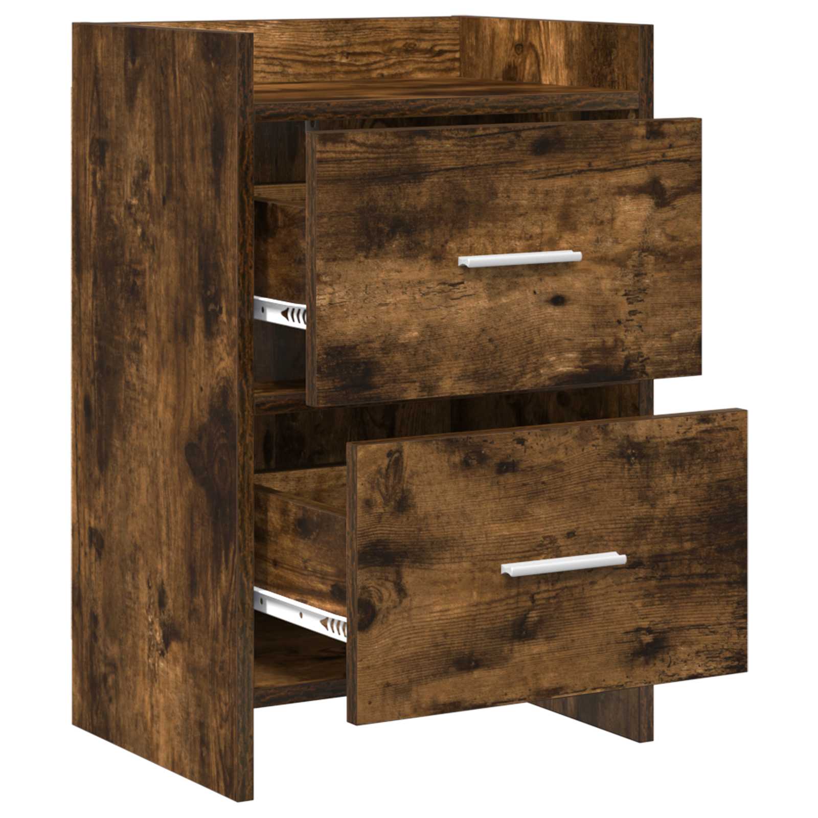 vidaXL Bedside Tables Smoked Oak 40 x 30 x 60 cm Engineered Wood 3