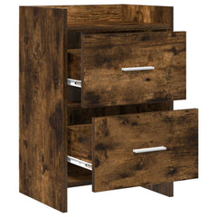 vidaXL Bedside Tables Smoked Oak 40 x 30 x 60 cm Engineered Wood 3