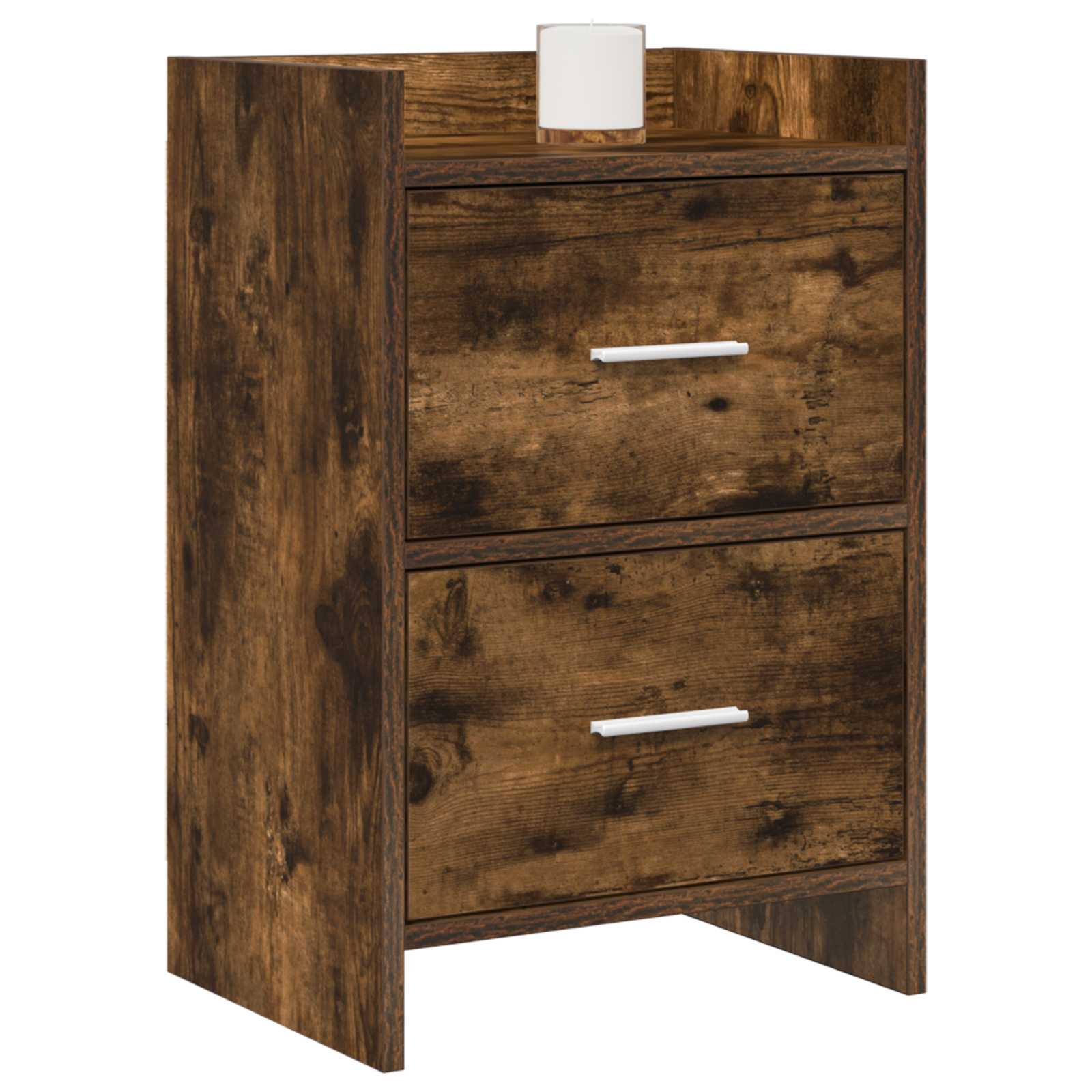 vidaXL Bedside Tables Smoked Oak 40 x 30 x 60 cm Engineered Wood 2