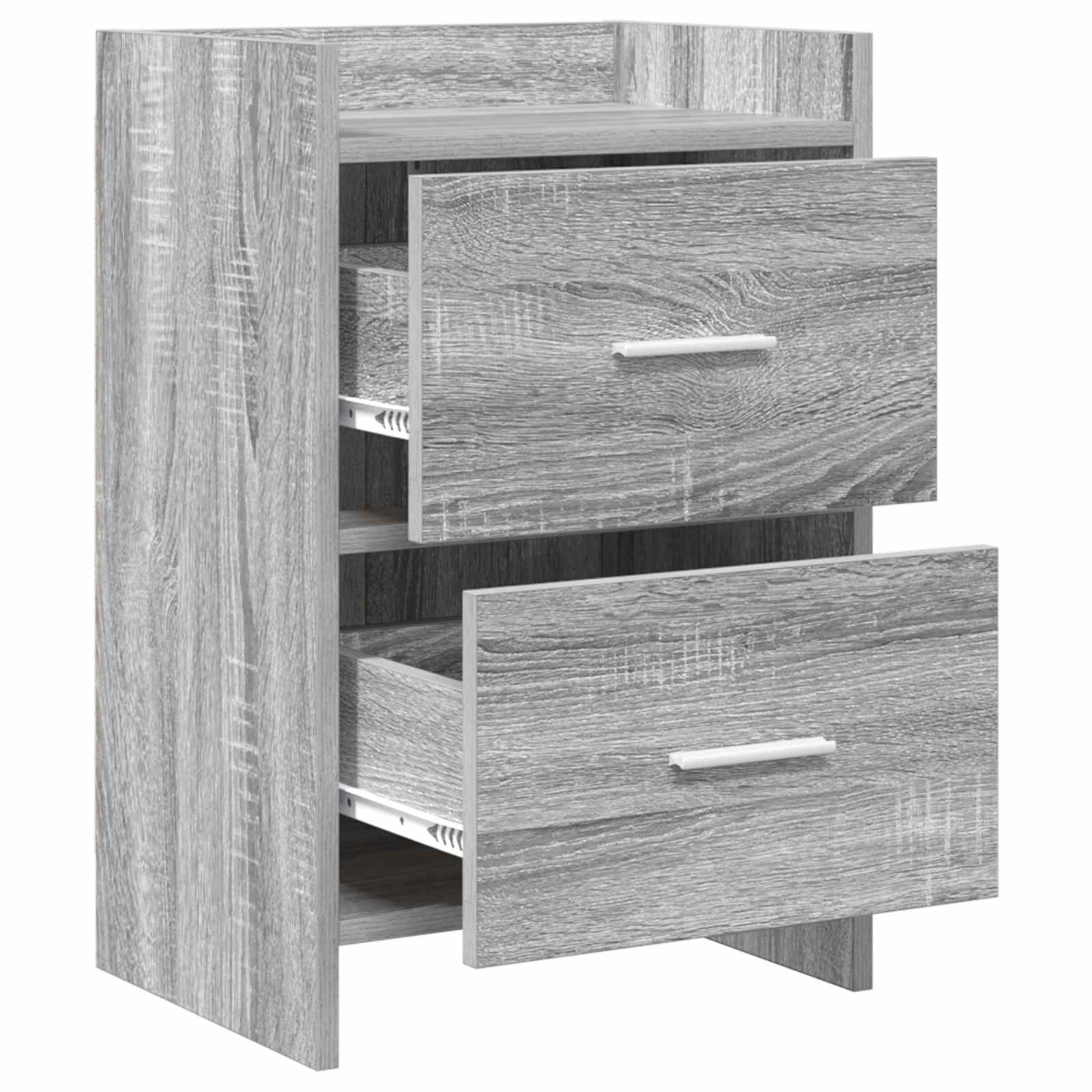 vidaXL Bedside Tables Grey Sonoma 40 x 30 x 60 cm Engineered Wood 3