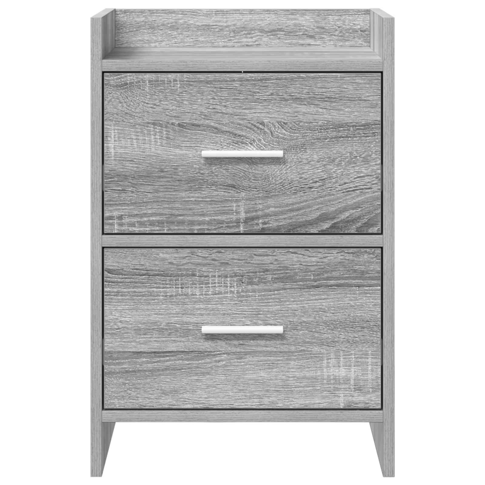 vidaXL Bedside Tables Grey Sonoma 40 x 30 x 60 cm Engineered Wood 4