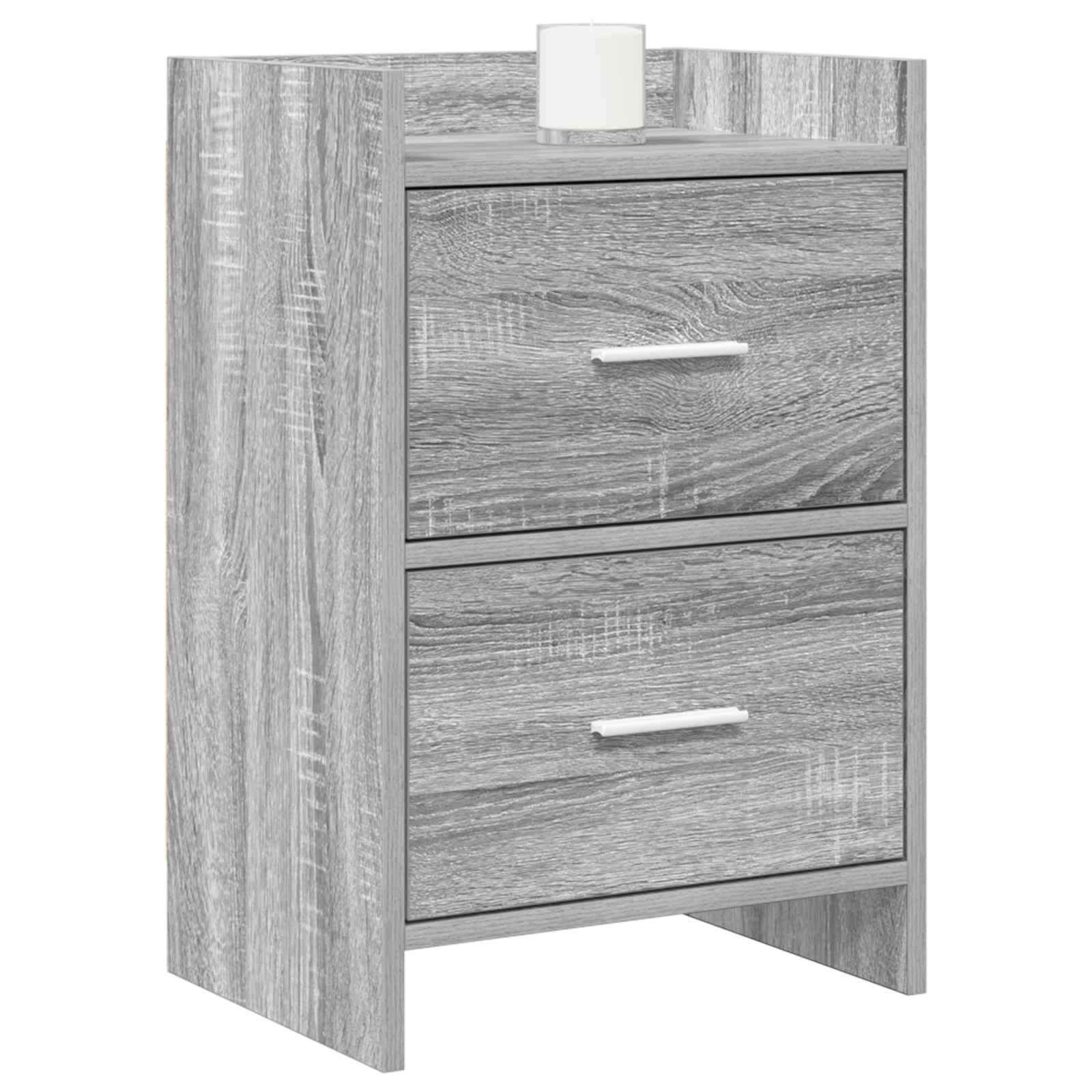 vidaXL Bedside Tables Grey Sonoma 40 x 30 x 60 cm Engineered Wood 2