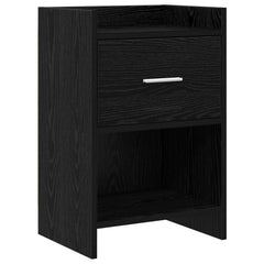 vidaXL Bedside Tables Black Oak 40 x 30 x 60 cm Engineered Wood 1