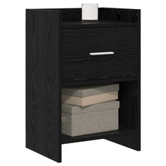 vidaXL Bedside Tables Black Oak 40 x 30 x 60 cm Engineered Wood 2