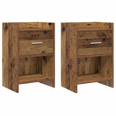 vidaXL Bedside Tables 2 pcs Old Wood 40 x 30 x 60 cm Engineered Wood 1
