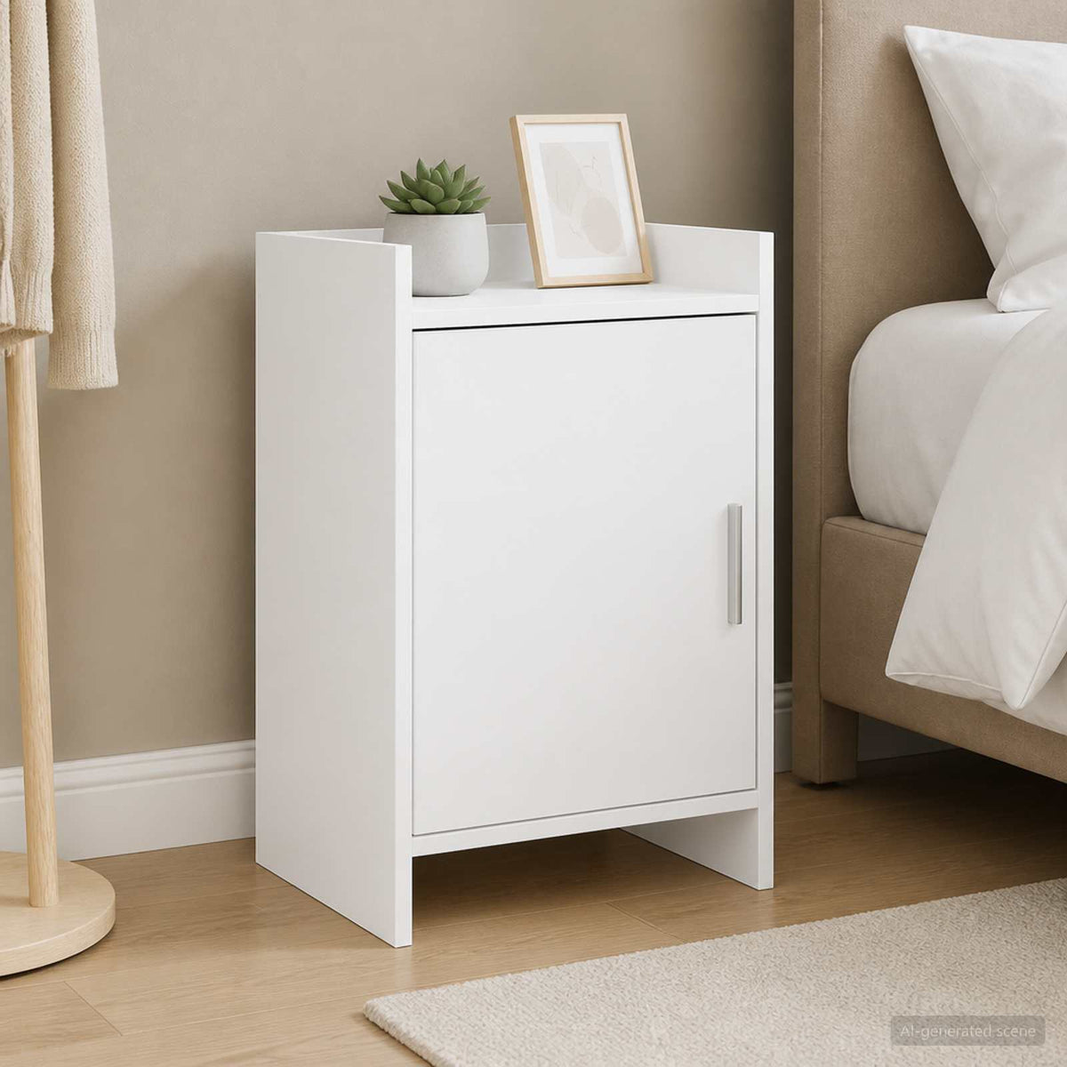 Bedside Tables Engineered Wood in White