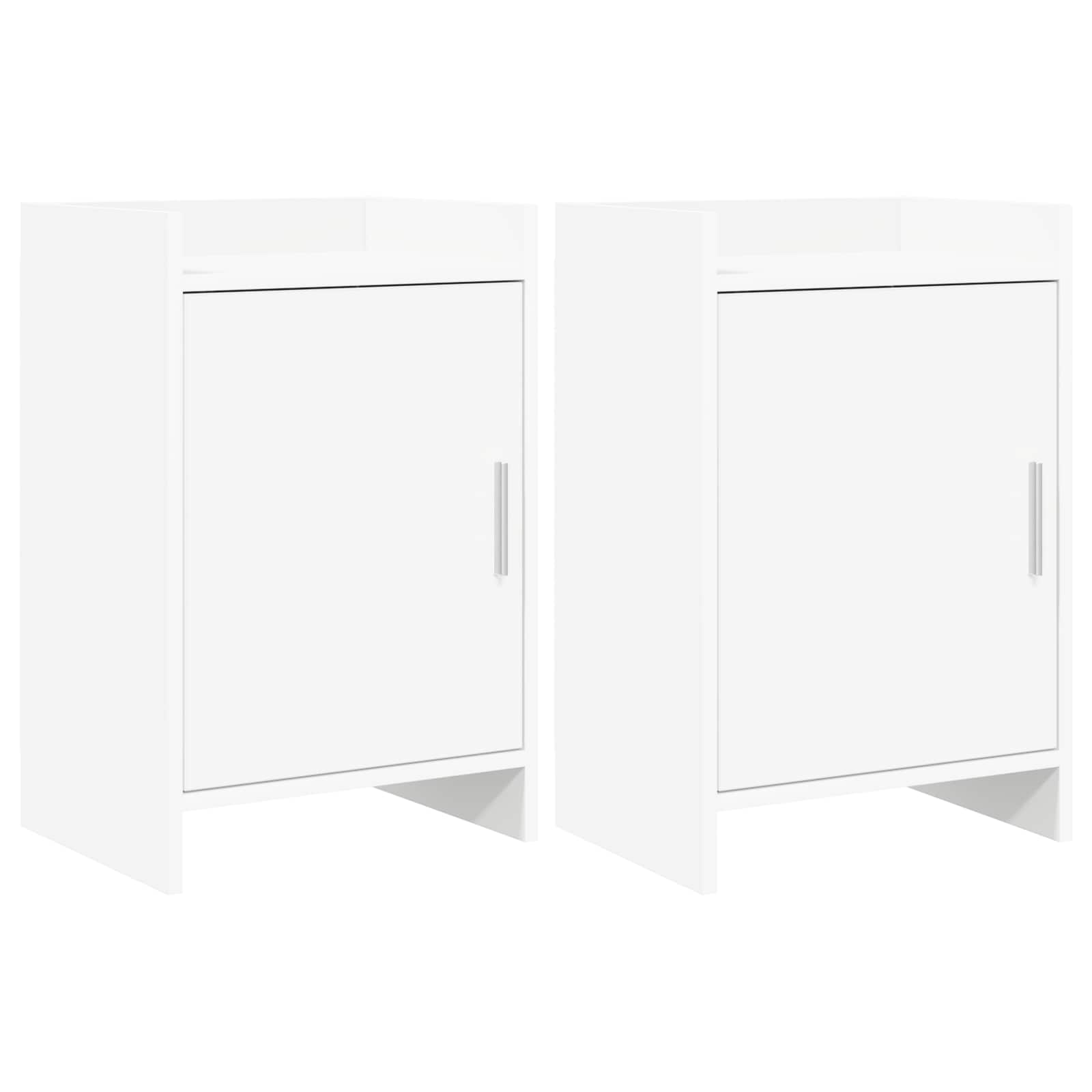 vidaXL Bedside Tables 2 pcs White 40 x 30 x 60 cm Engineered Wood 1