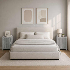 Bedside Tables Engineered Wood in Grey Sonoma